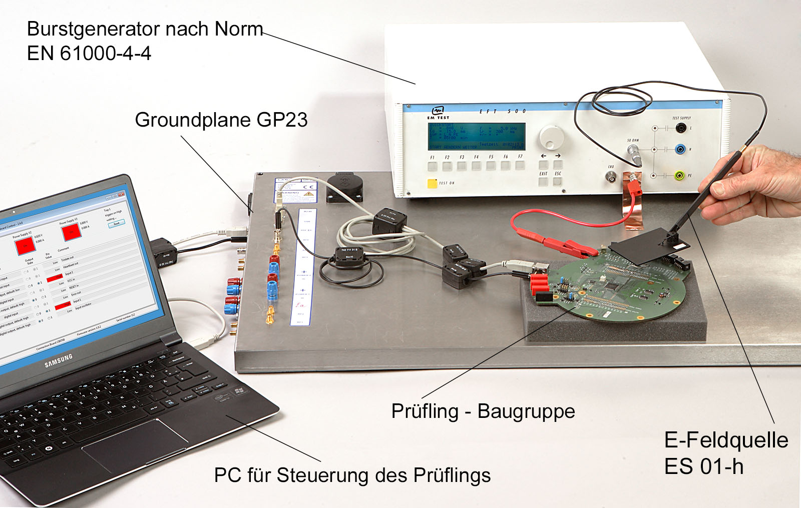 Anwendung mit der E-Feldquelle ES 01-h